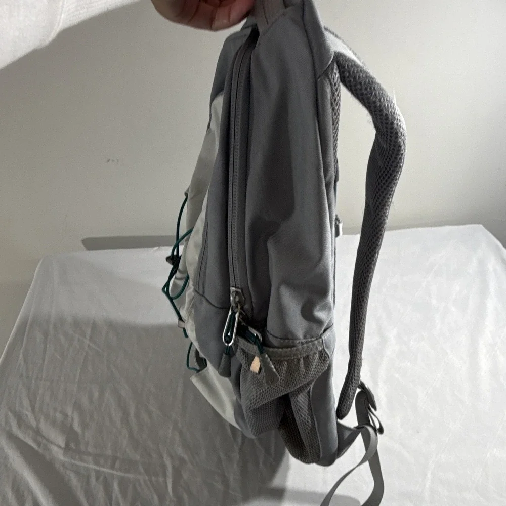 The North Face Jester 20L Backpack Gray White Nylon Laptop Bag Hiking Daypack
